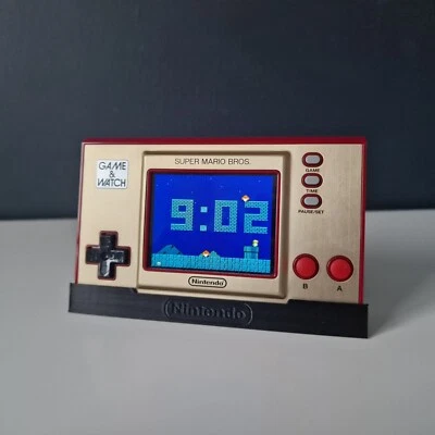 Nintendo GAME & WATCH Super Mario Bros 35th Anniversary - 3D Printed Stand BLACK
