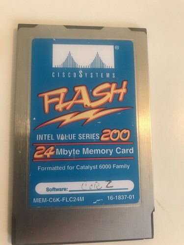 Mémoire Flash Linéaire Cisco 24 Mo – PCMCIA Type II – Compatible Catalyst Série 6000/6500 – Occasion