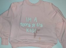 Vtg 80  s I'm A Toys 'R US Kid Crew Neck Pink Sweatshirt USA Made Womens Small