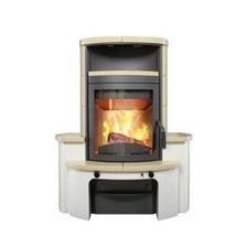 Hark Dauerbrandofen Kaminofen Avenso GT ECOplus Ofenkacheln creme 6 kW