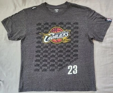 UNK NBA Lebron James #23 Cleveland Cavs Mens T-shirt Jersey Size Large Gray