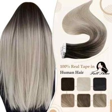 Tape In Human Hair Extensions Omber Blonde Skin Weft Natural Remy Hair Adhesive
