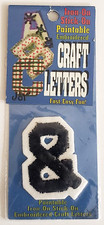 JOY 2-inch Iron-On Stick-On Paintable Embroidered CRAFT LETTERS - BLACK 