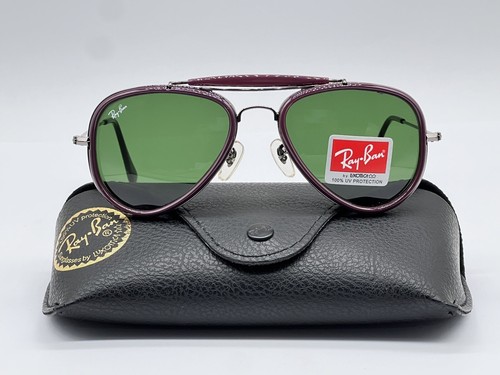 Ray-Ban Aviator occhiali da sole RB 3428 Road Spirit 54-18 viola con lente verde - Foto 2 di 14