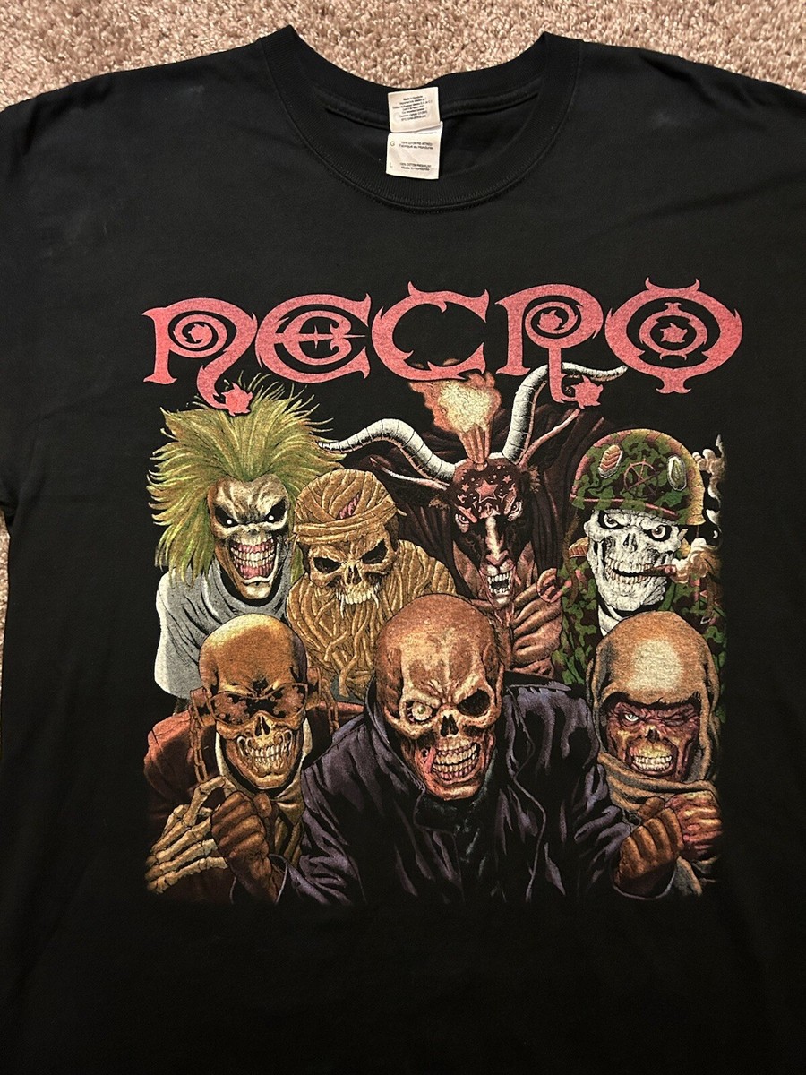 Necro Tee Shirt Vintage Early 2000's Death Rap Psycho+Logical