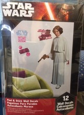Princess Leia Star Wars Peel Stick Wall Decal by Disney 54" x 27" New in Pkg