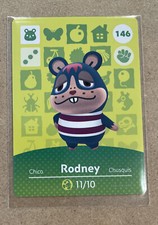 Animal Crossing Amiibo Card Series 2 Rodney 146 Hamster