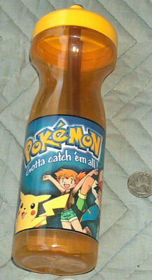 1999 Nintendo Pokemon Creatures, Spiel Freak Getränk Wasser Flasche Slurpee Cup NOS