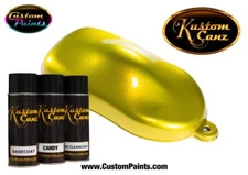 Kustom Canz YELLOW CANDY 12 oz AEROSOL CAN KIT Custom Paint, HOK,  Autopaint