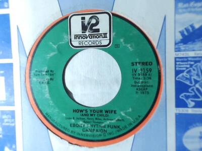 EBONY RHYTHM FUNK KAMPAGNE How's your woman 7'' USA 