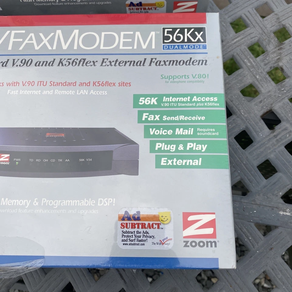 Zoom/FaxModem 2949 56Kx Dual Mode for PC V.80 Vintage New Factory Sealed Lots 2 - Image 4 of 4