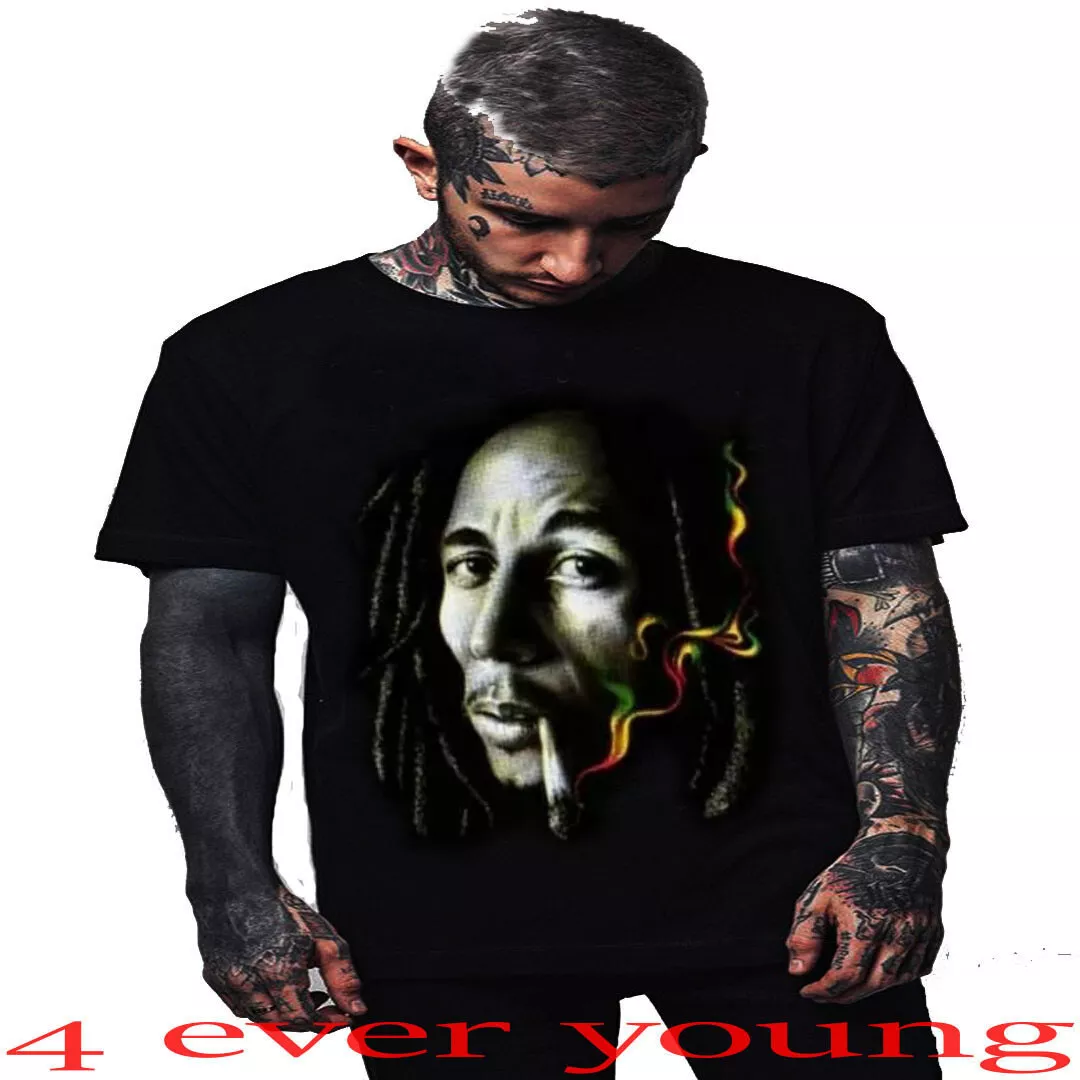 BOB MARLEY SMOKING THE CLASSIC ROCK BAND T SHIRTS MEN'S SIZES