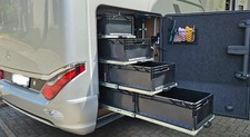 Wohnmobil Regalsystem Vollauszug 2/3/4 mal Heckgarage WOMO Euro Box 90 und 120cm