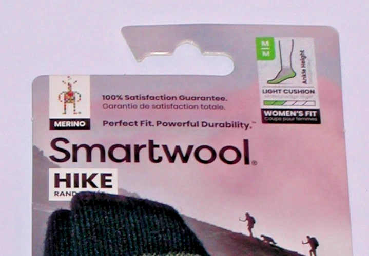 Calcetines tobilleros claros SmartWool Hike patrón de cañón para mujer M - azul crepuscular Foto 3 de 4