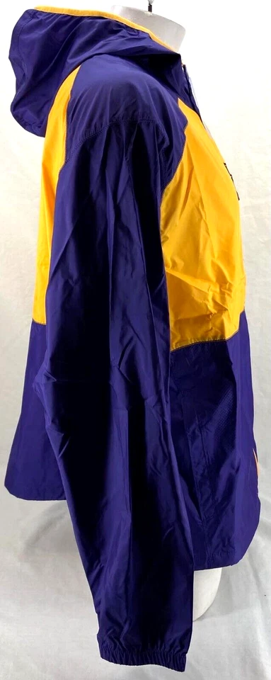 NUEVO Cortavientos Columbia Flash Forward Púrpura Amarillo LS Con Capucha Cremallera Completa Para Hombre XL Foto 3 de 4