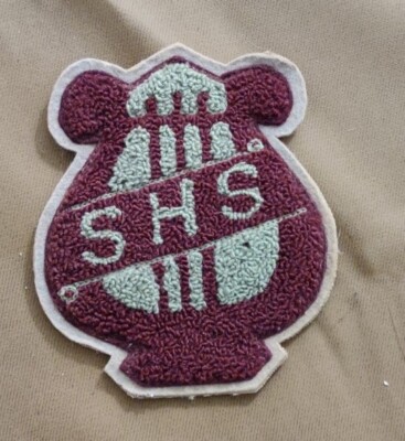 Vintage 1950s High School SHS Letter Varsity Band Patch 5''