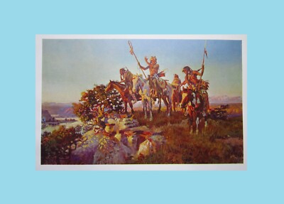 Charles Russell Fireboat 1918 Paddle Steamer American Wild West 11x9'' Art Print