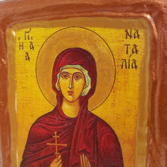 Saint Natalia Natalie Rare Greek Orthodox Byzantine Icon One of a Kind