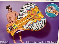 H2OGO! ONE ISLAND Flirty Fiesta ELEPHANT Island Pool FLOAT 6 ft x 60" NEW IN BOX