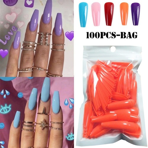 100pcs False Coffin Nails Ballerina Fake Nails Flat Shape Nail Art Tip Xmas Gift | eBay 100pcs False Coffin Nails Ballerina Fake Nails Flat Shape Nail Art Tip Xmas Gift | eBay