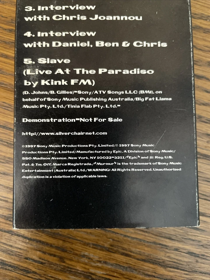 Silverchair 1997 US Promo Alr Rock Grunge Cassette Tape Freak Speak Epic - Image 3 of 4