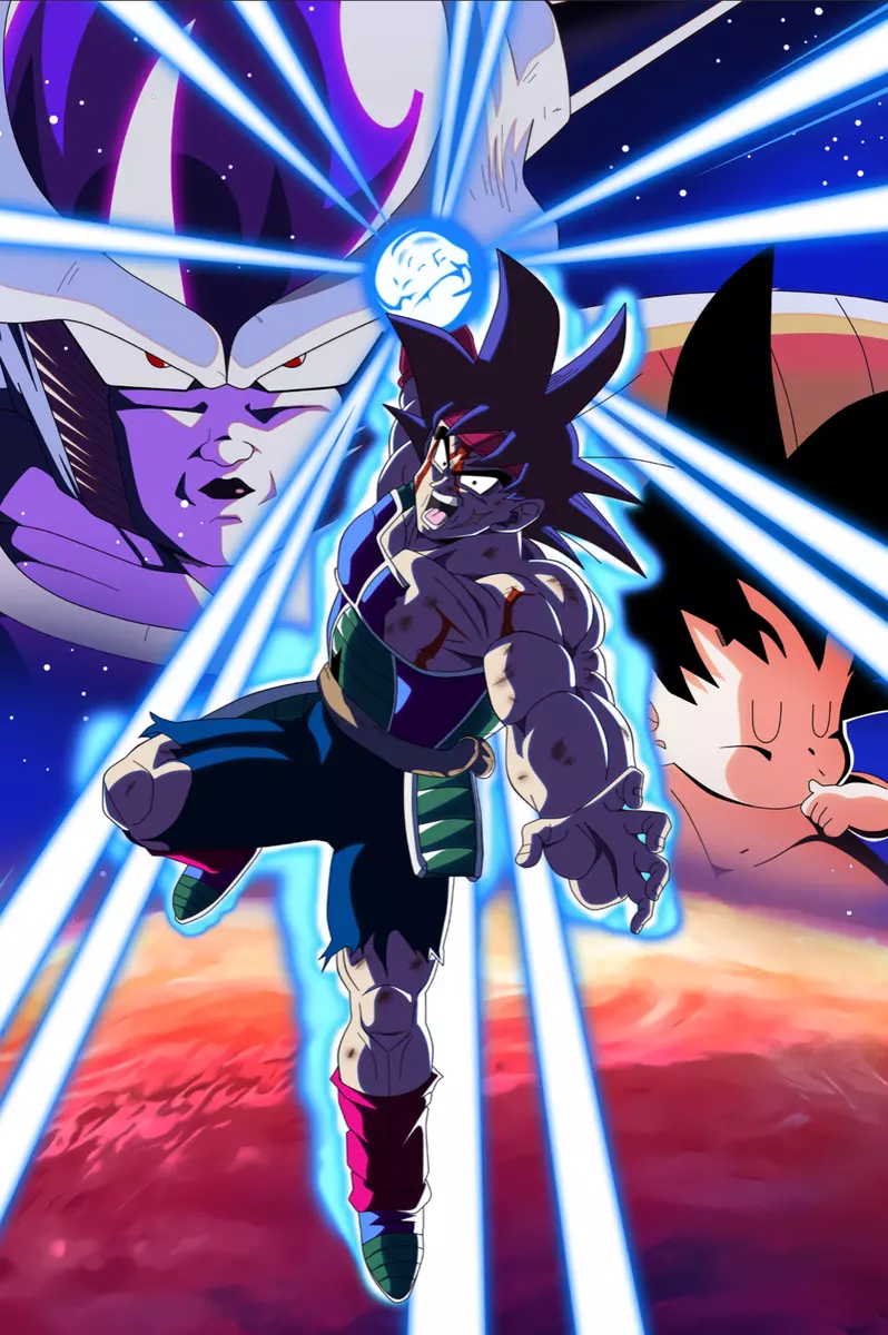 Dragon Ball Poster Bardock from Episode of Bardock 12in x18in Free Shipping