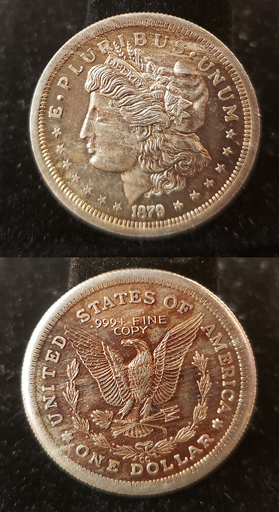 Rare 1879 CC One Dol lar 1/2 Troy Oz .999 Fine Silver Round | eBay