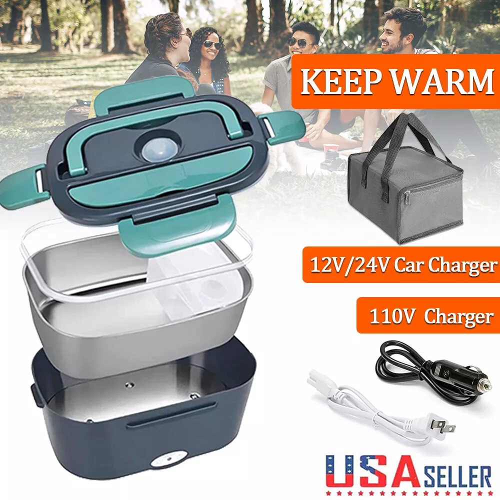 Electric Lunch Heated Compact Bento Box Bag Portable Food Warmer 12V Car  Adapter