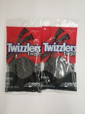 Twizzlers Black Licorice Twists 5oz American Candy Chewy Sweets ~ Lot of 2