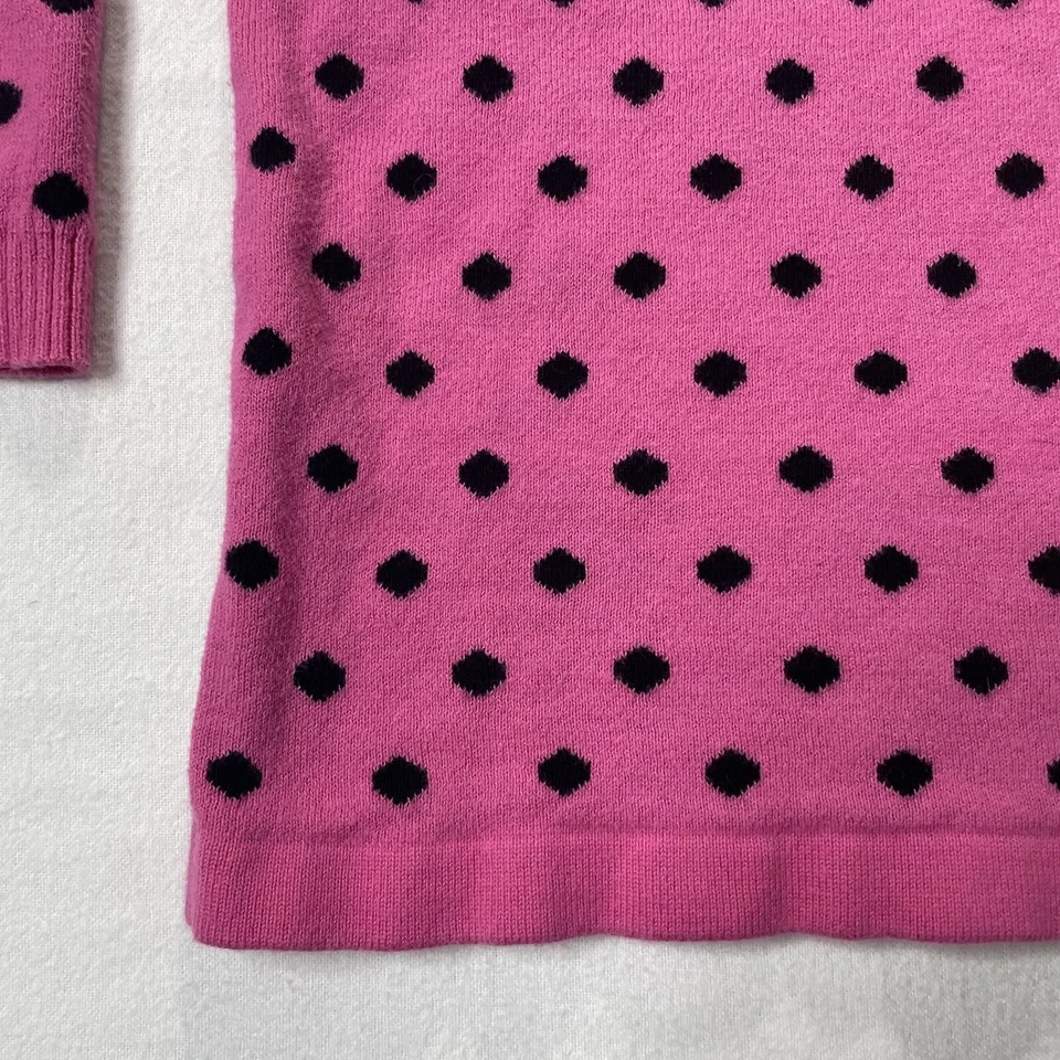 Vestido suéter/camisa longa com laço Sonoma meninas rosa e preto bolinhas tamanho 4 - Imagem 3 de 4