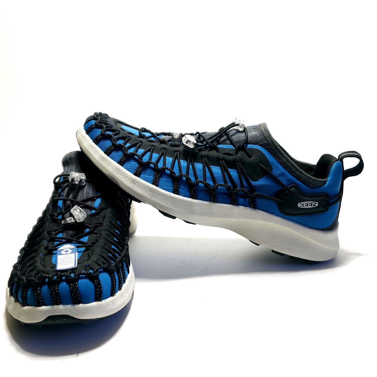 Nuovi sandali ibridi sportivi KEEN uomo taglia 11 5 Mykonos blu nero UNEEK nuovi con scatola