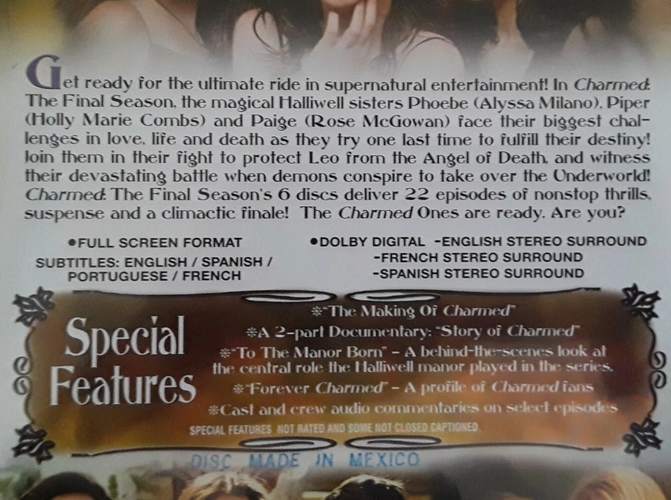 "Charmed: The Final Season" 6 DVD Set Brand New Factory Sealed ~ 22 Episodes - Image 4 of 4