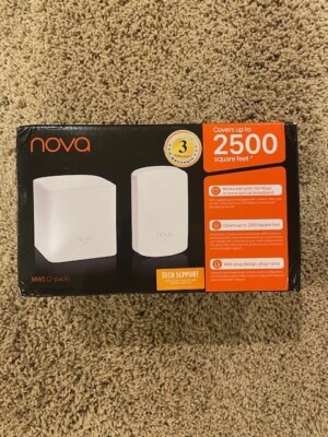 Tenda Nova MW5 2PK Mesh WiFi System WiFi Router Up to 2500 sq.ft. AC1200 Wireles