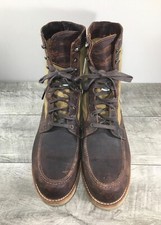 Wolverine X Filson Rowan 1000 Mile Leather Tin Cloth Work Mens Boots Size 13