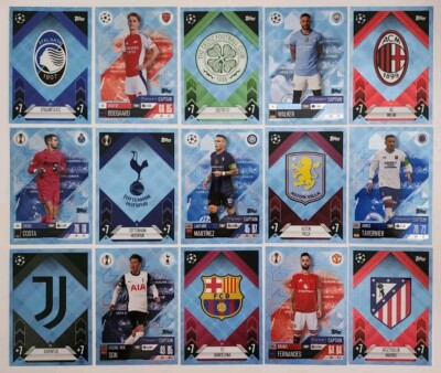 30% OFF! 2024-25 Match Attax UEFA Blue Crystal Individual Cards Badges Captains
