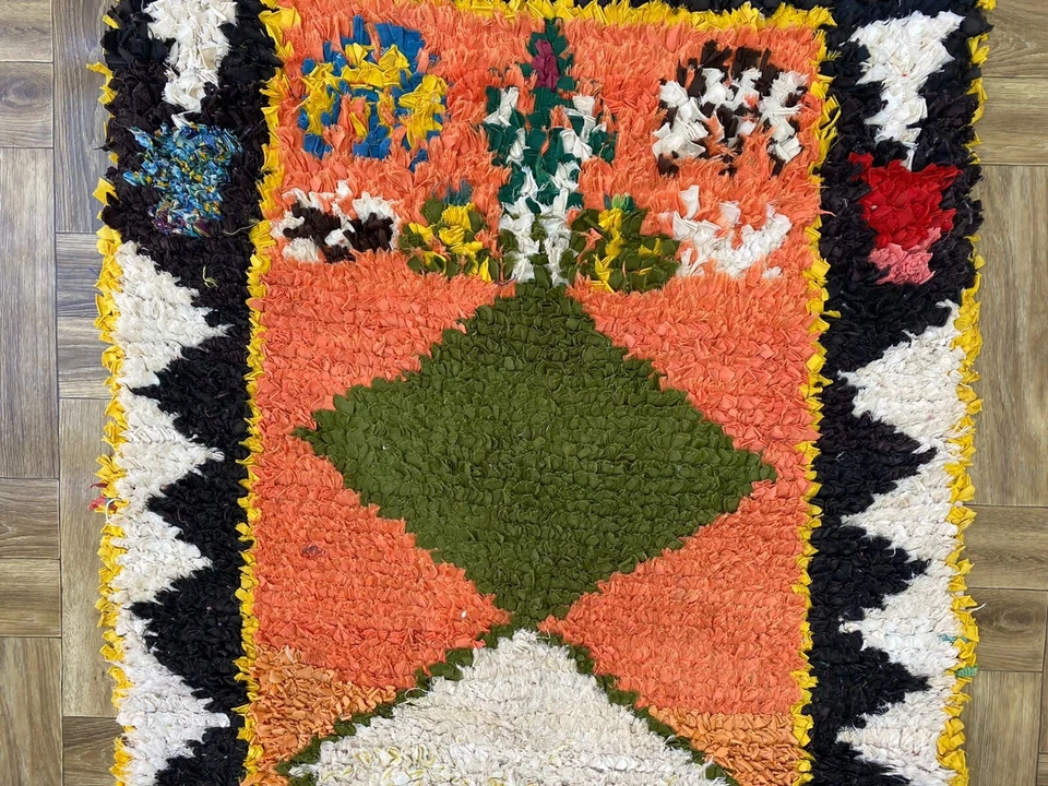 Preciosa alfombra vintage, corredor oriental de color, alfombra de dormitorio, área hecha a mano, 2'7x4'5 pies Foto 4 de 4