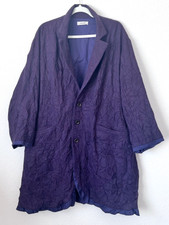 Ichi Antiquites Ichi Womens Coat Wool Blend Size Xl Wrinkled Purple Button