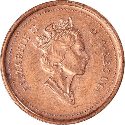 Canadian Coin Canada 1 Cent | Queen Elizabeth II | Maple Leaf