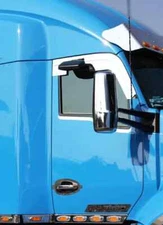 Kenworth T680 T880 W990 Angle Chop Top Window Trim SS Pair set