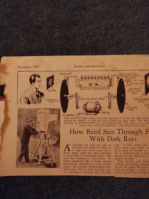 Sk89 Ephemera 1929 Artikel John Logie Baird The Noctovisor