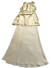Reformation Logan Silk Dress in Blonde