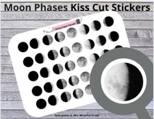Moon Phases Planner Stickers #29 / Planner Stickers  / Journal Stickers 