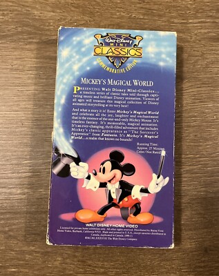 WALT DISNEY MINI CLASSICS VHS Video Commemorative Edition MICKEY'S
