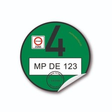 Offizielle Grüne Umweltplakette - 100% Legal...