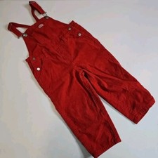 Vintage Calvin Klein Bib Overalls Red Corduroy Size 2T 2 Toddler