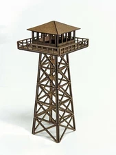 N Scale Forest Fire Watch Tower Kit - Laser Cut Model Train Scenery Building
