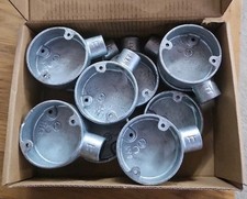 10 x DETA TTE CONDUIT METAL ONE WAY GALVANISED  END TERMINAL BOX 20mm DT21120G