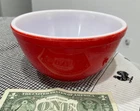 Vintage Pyrex Primary Red #402 Glass 1 1/2 Qt Nesting Mixing Bowl Made in USA