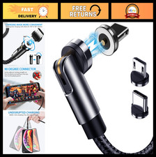 Magnetic Charging Cable 5-Pack 3/3/6/6/10FT - 540  Rotating, LED Light, 90  An