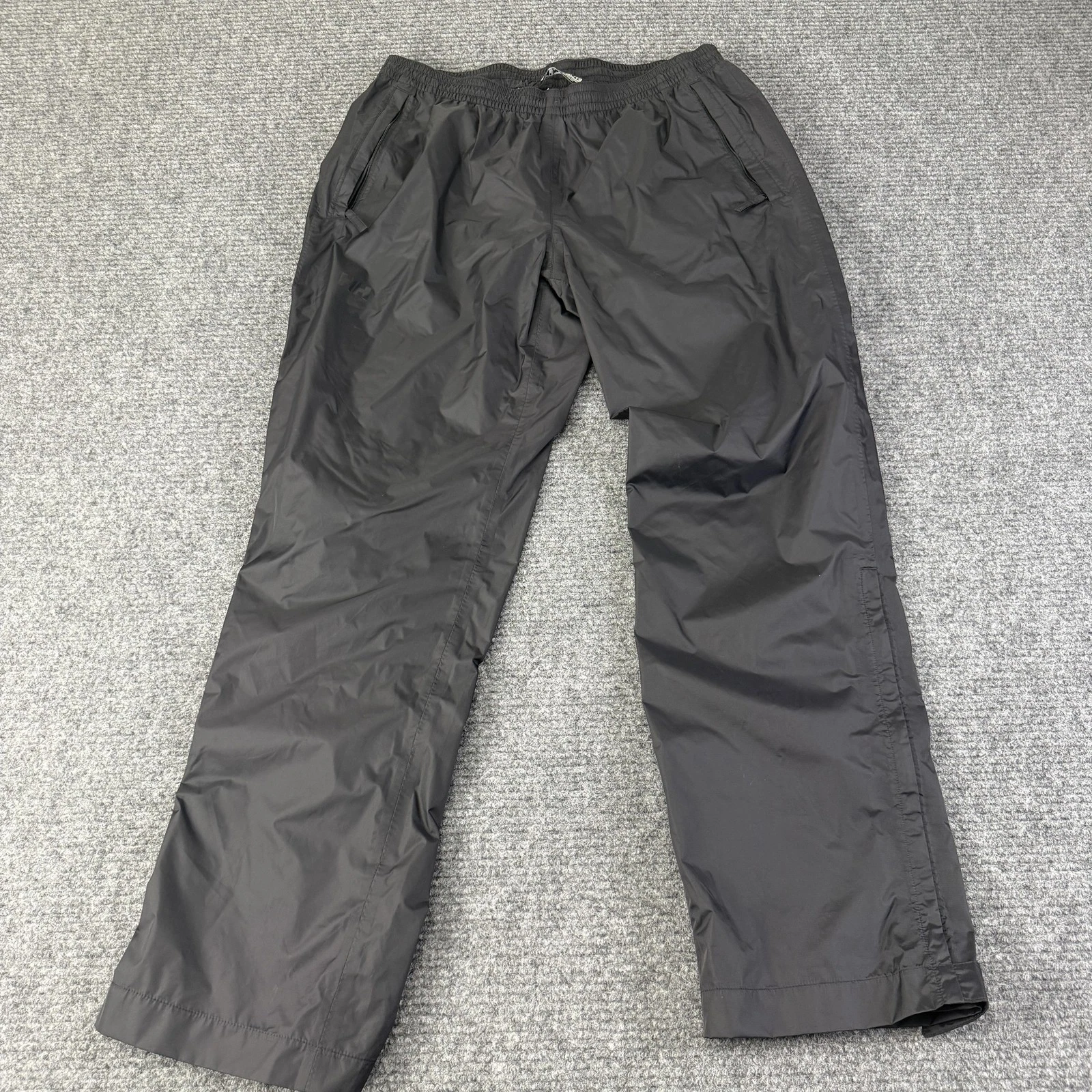 Helly Hansen Rain Pants Mens XL Black Waterproof Lined Zip Pockets Hiking